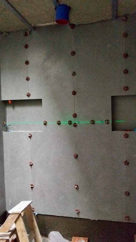 Revestimento de paredes em grande formato com laser